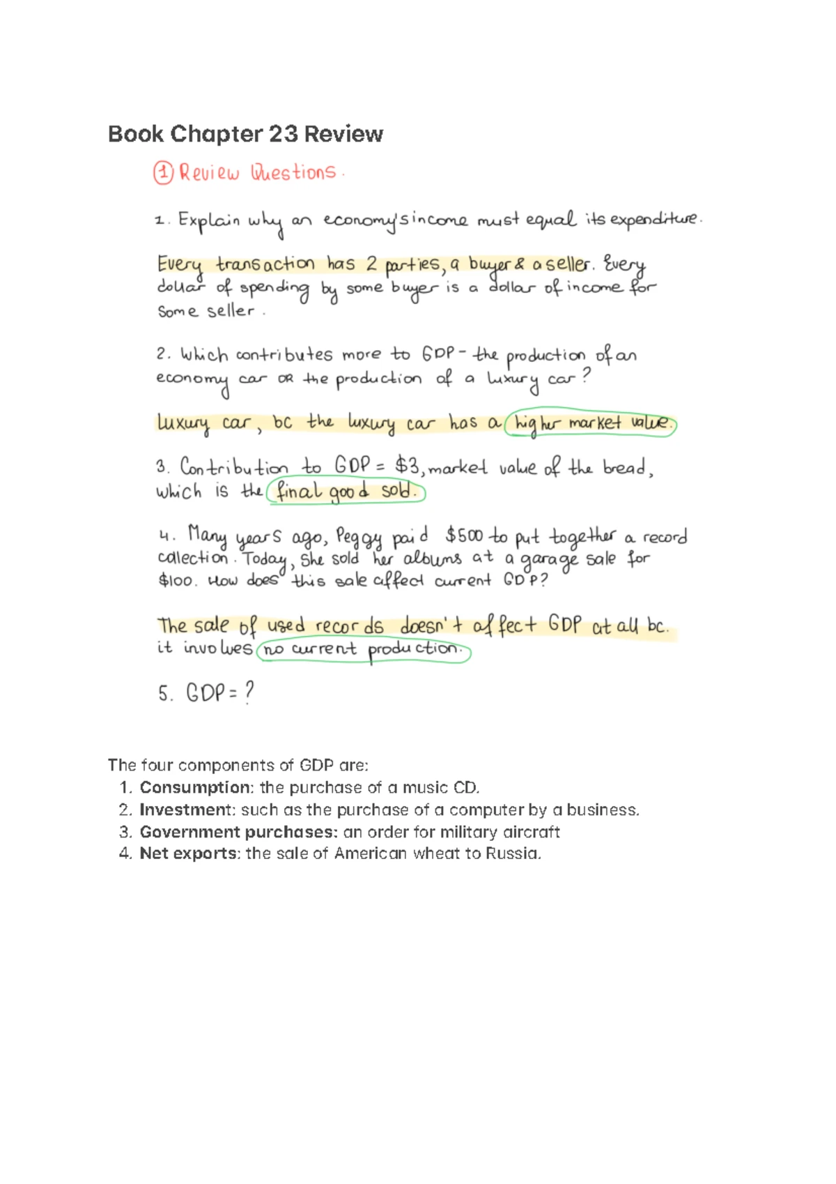 Chapter 25 Production and Growth - Chapter in a nutshell Economic ...
