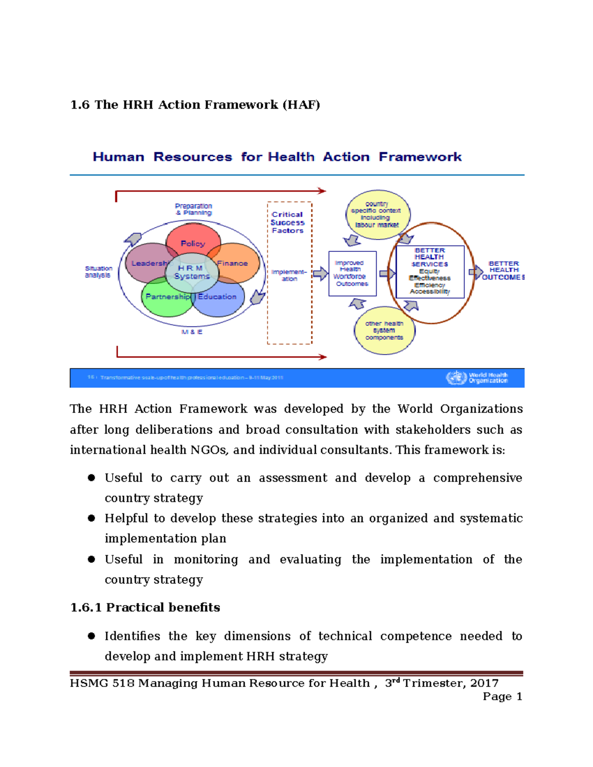 Lecture 4a: Exploring the HRM Framework in Health Organizations (HSMG ...