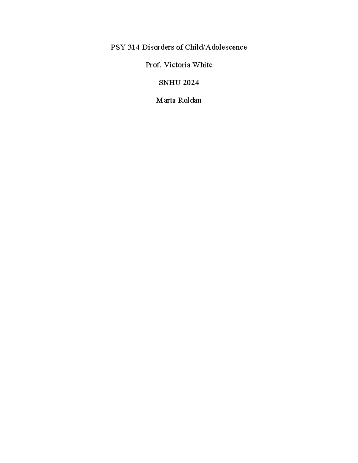 PSY 314 Final Presentation: Anxiety Disorders in Children & Adolescents ...