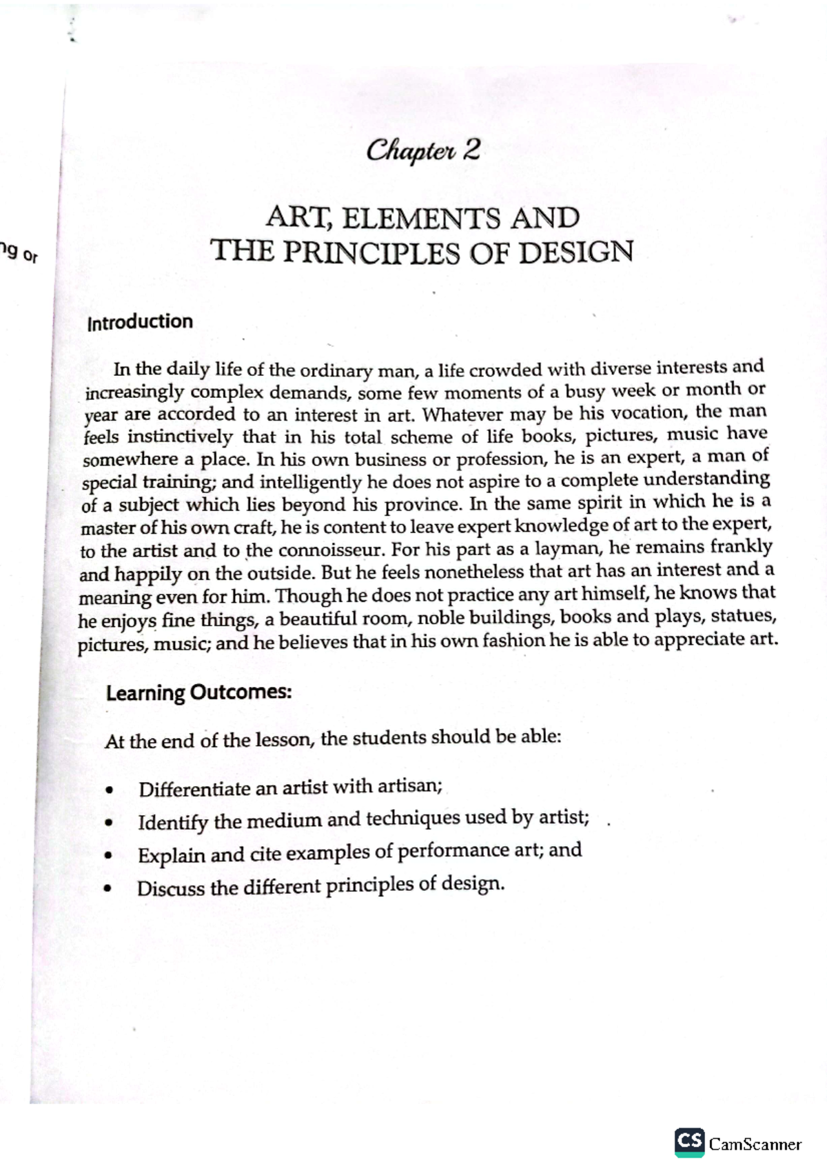 ART-APP.- Chapter-2- Lesson 123 - Chapter 2 ART, ELEMENTS AND ng or THE ...