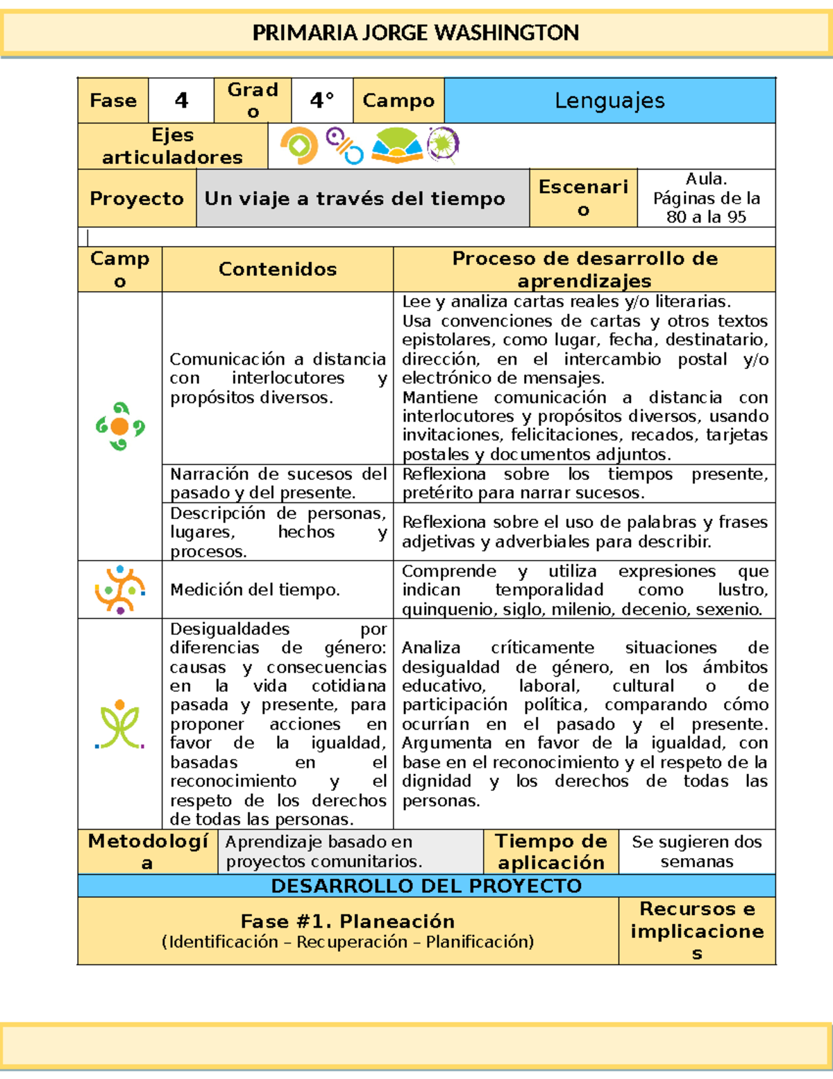 708779718 4to Grado Proyecto: Un Viaje a Través del Tiempo 2023-2024 ...