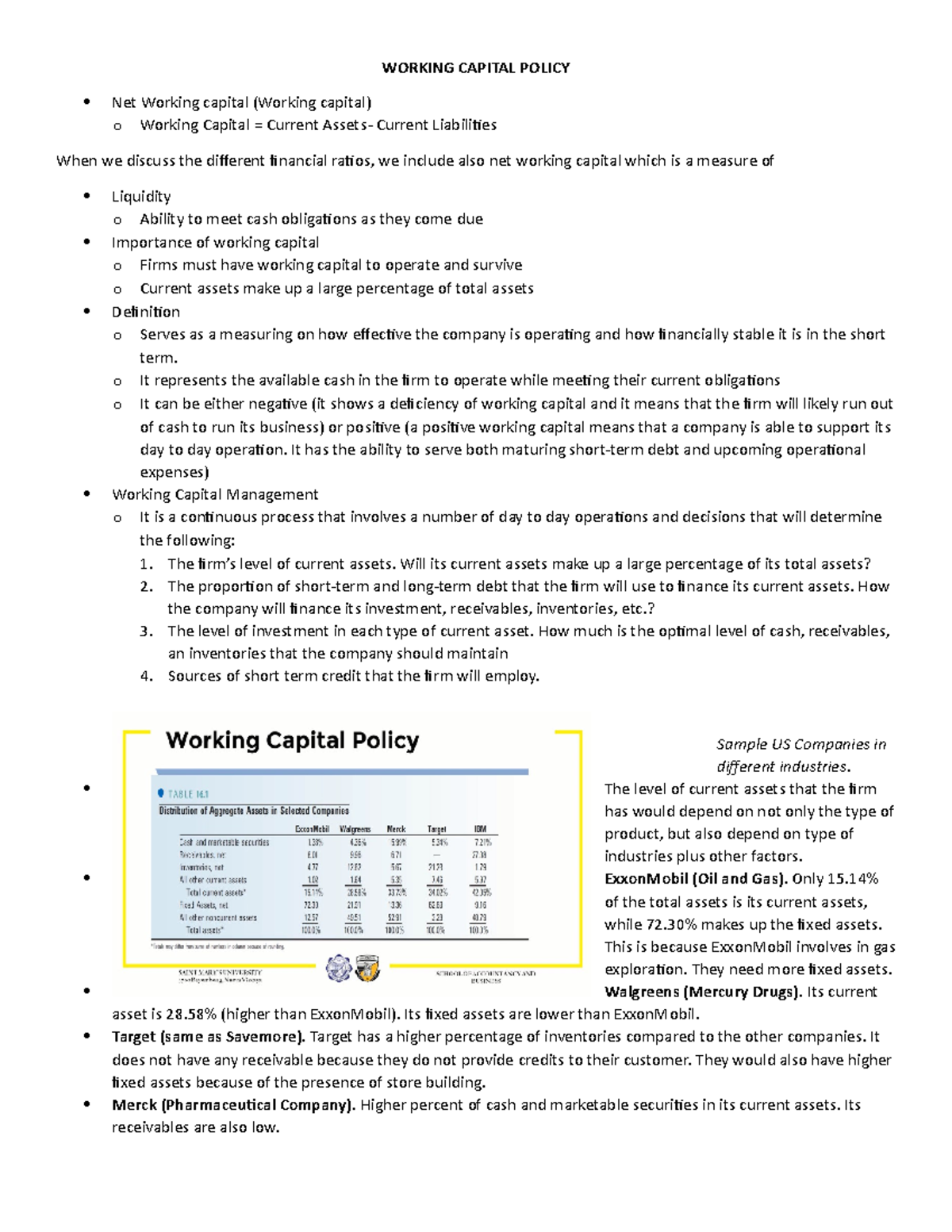 Working Capital Policy Overview and Analysis for Financial Stability ...