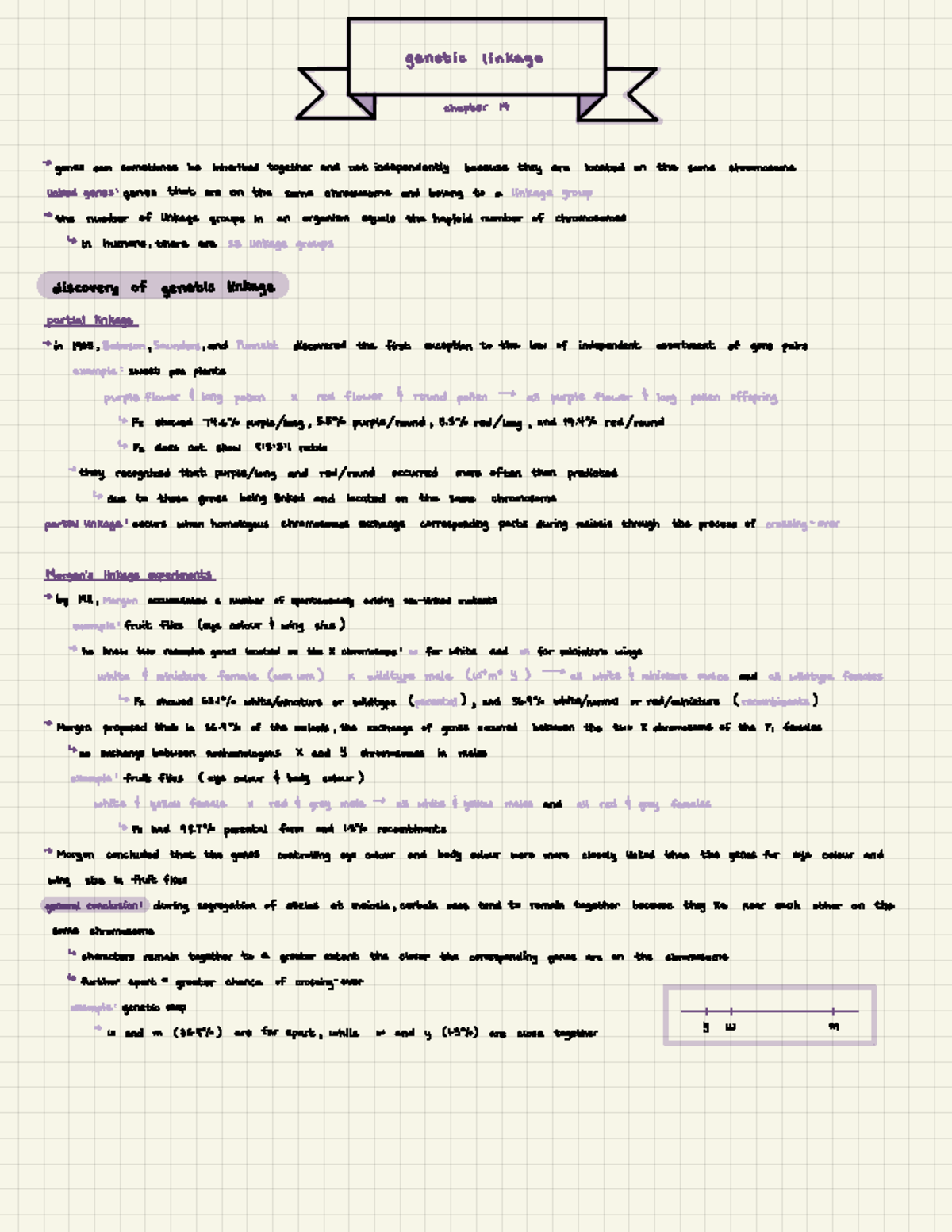 8- Genetic Linkage - Lecture notes 18-19 - genetic linkage chapter 14 → ...