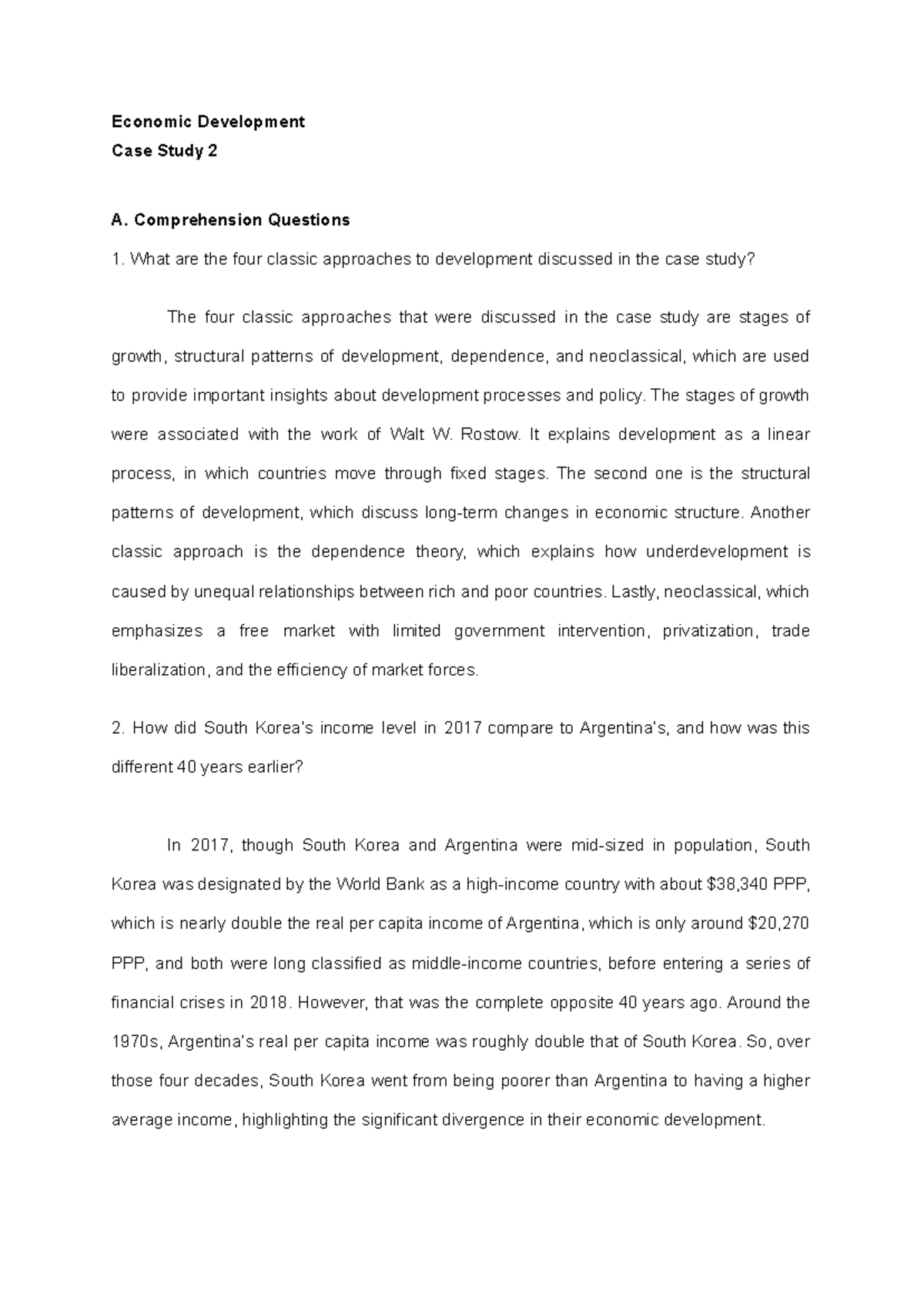 TEE- Economic Development Case Study 2: Insights on South Korea ...