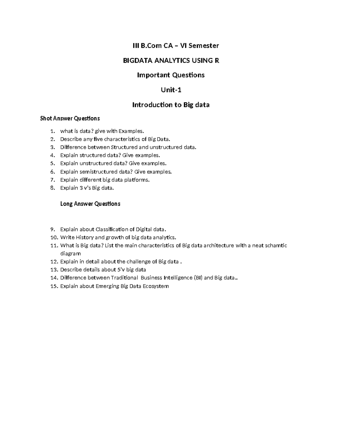 Inbound 7998113731359758103 - III B CA – VI Semester BIGDATA ANALYTICS ...
