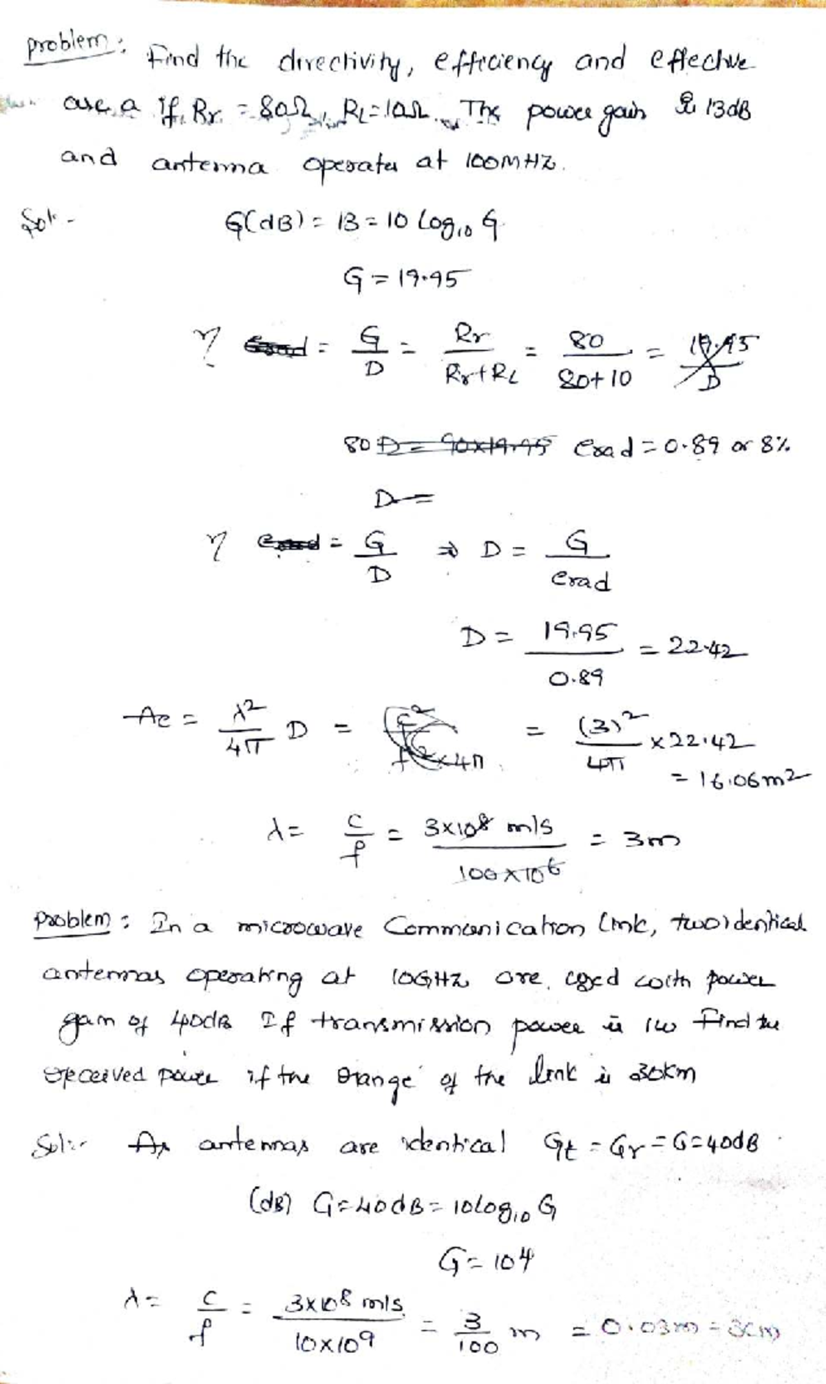 AWP 101: Practice Problems for Antenna Theory and Design - Studocu