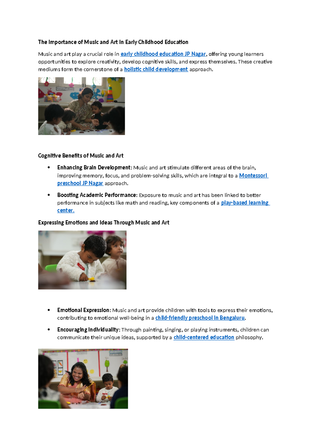 Vspjp - The Importance of Music and Art in Early Childhood Education ...