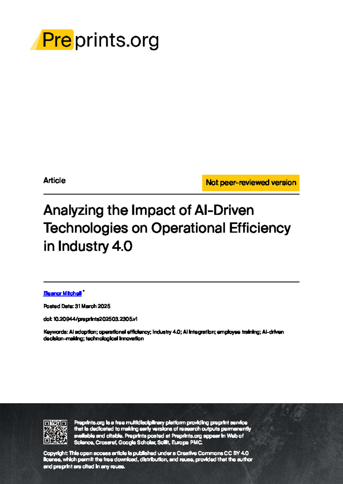 Analyzing the Impact of AI Technologies on Operational Efficiency in ...