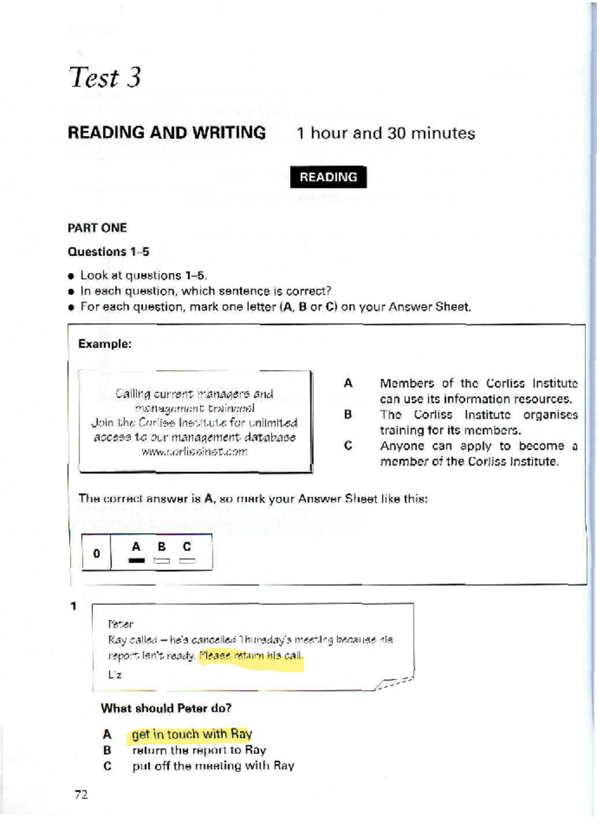 Focus on Testing- R2 - Useful for learners - Test 3 READING AND WRITING ...