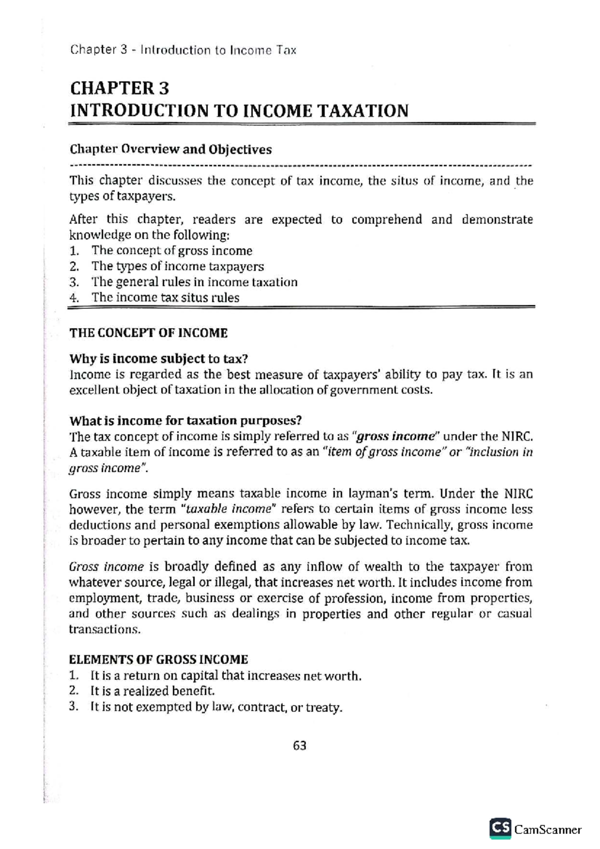 CS 3: Introduction to Income Tax - Key Concepts and Taxpayer Types ...