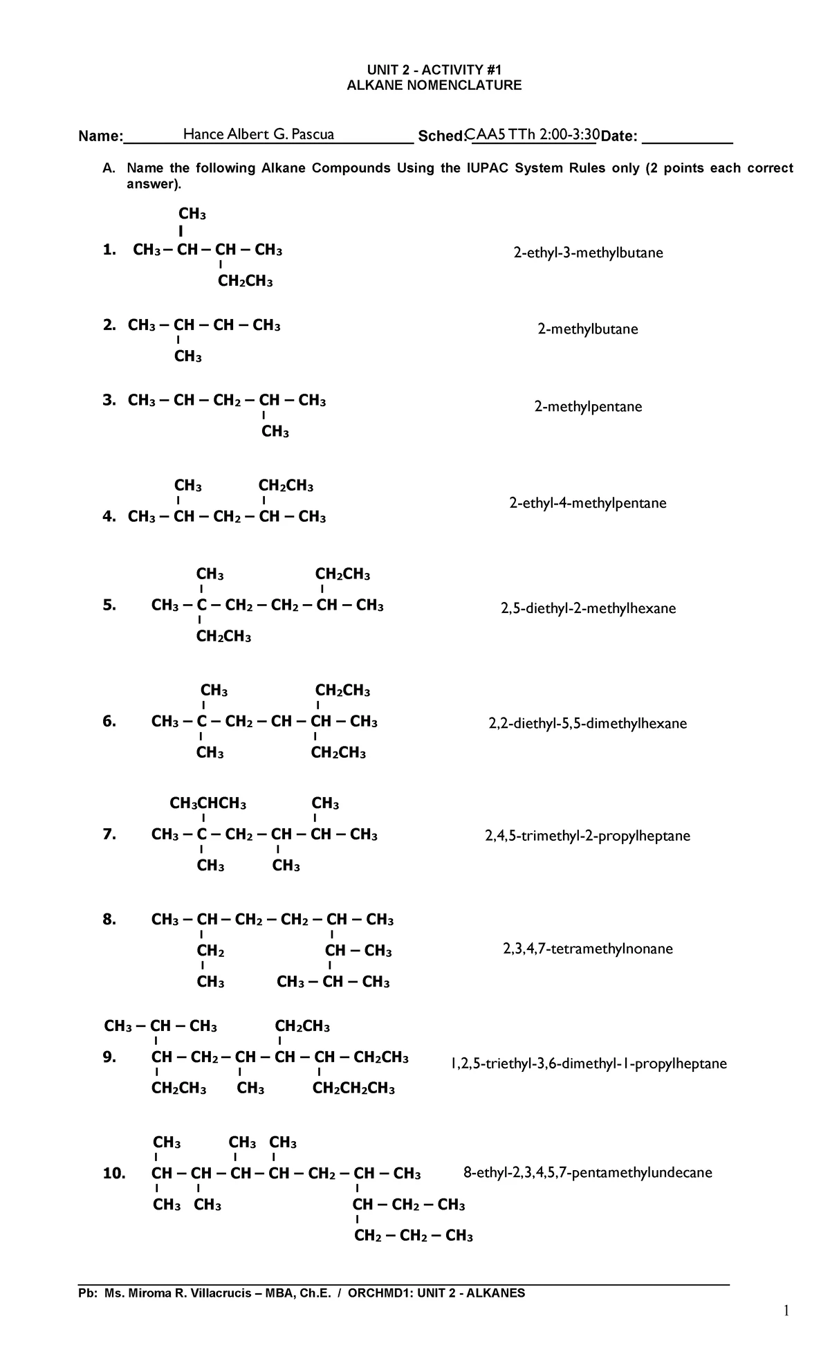 Properties of Liquids & Intermolecular Forces - LAB 1 - Studocu