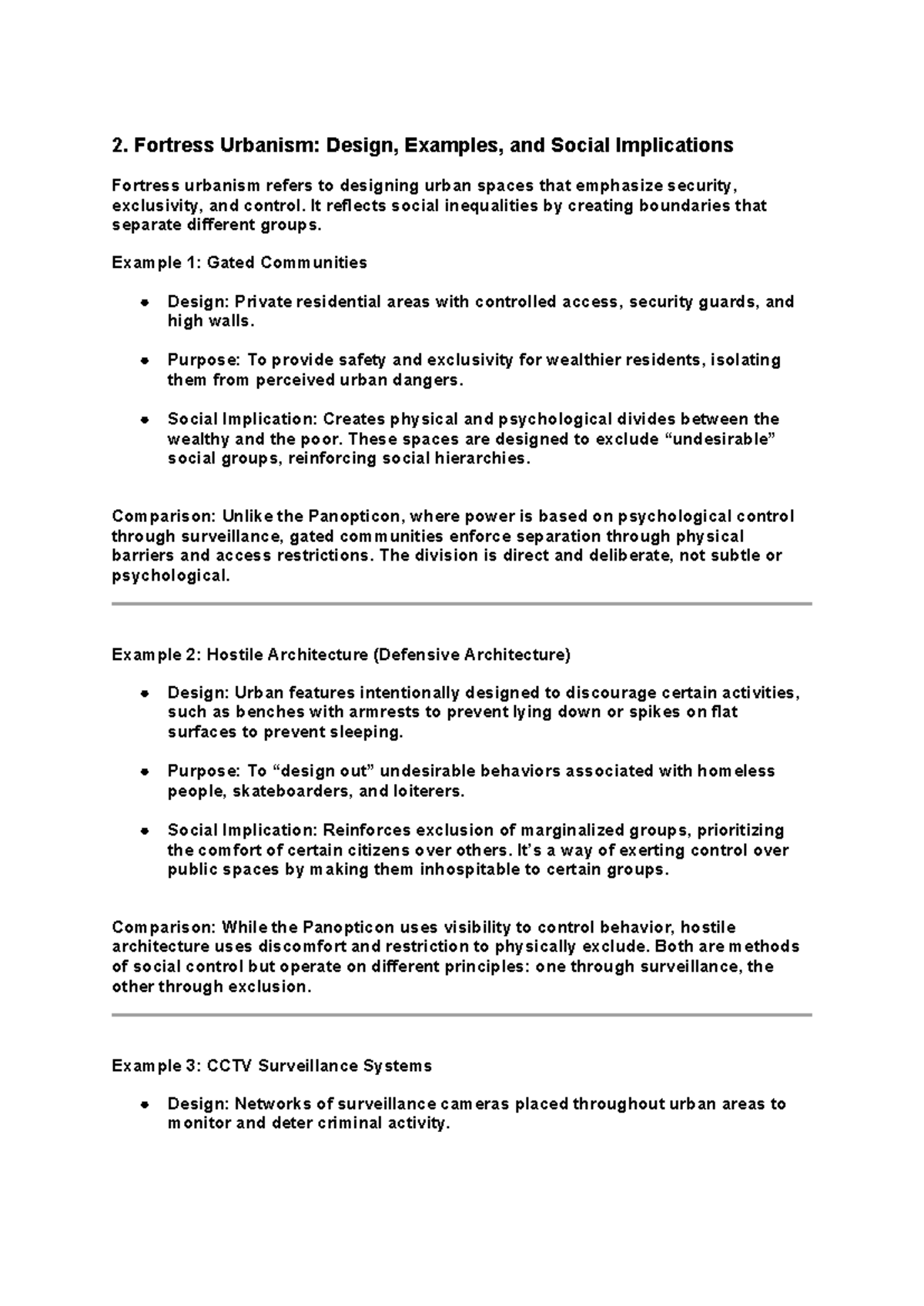 Notes 4: Fortress Urbanism - Design, Examples & Social Implications ...