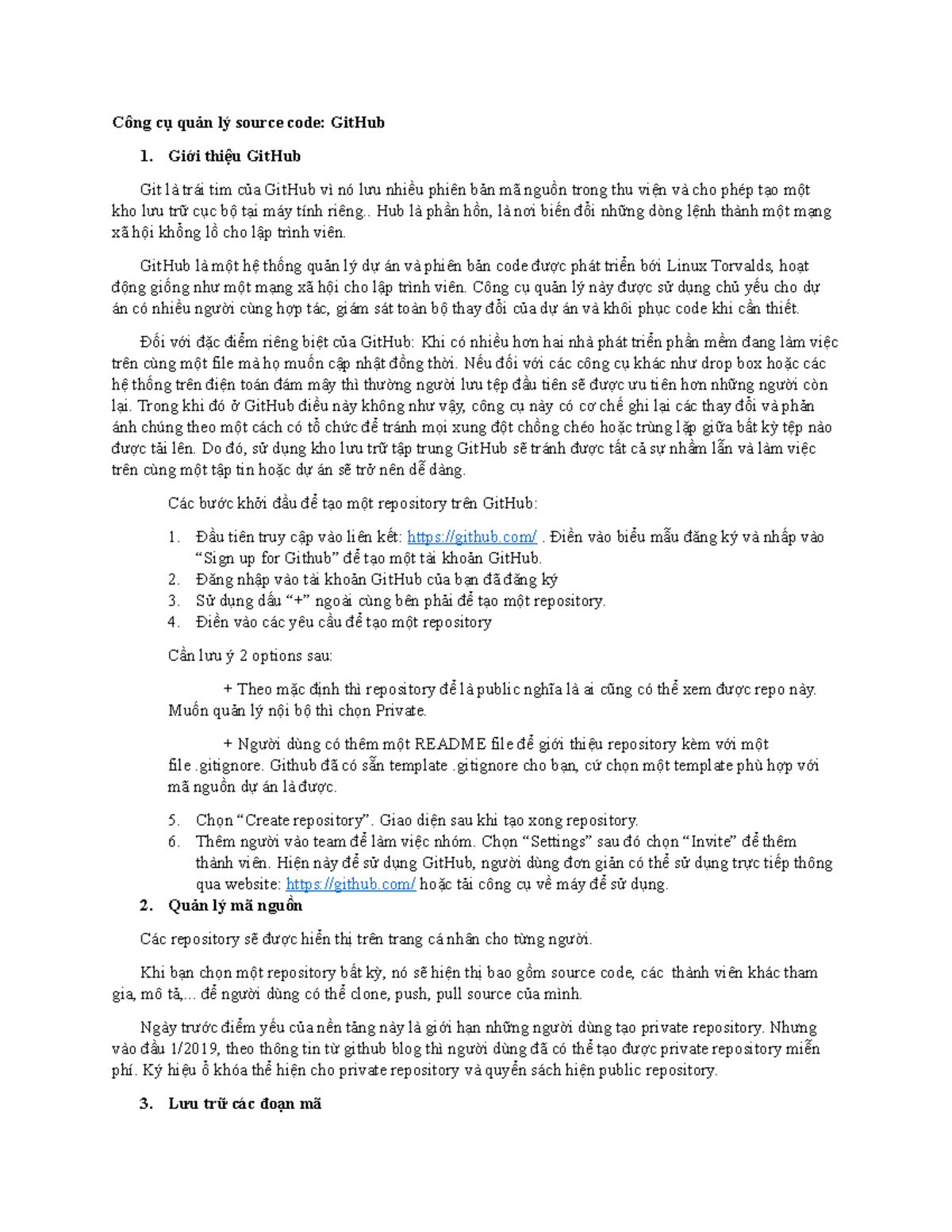 Quản lý Source Code với GitHub: Hướng Dẫn Tạo Repository - Studocu