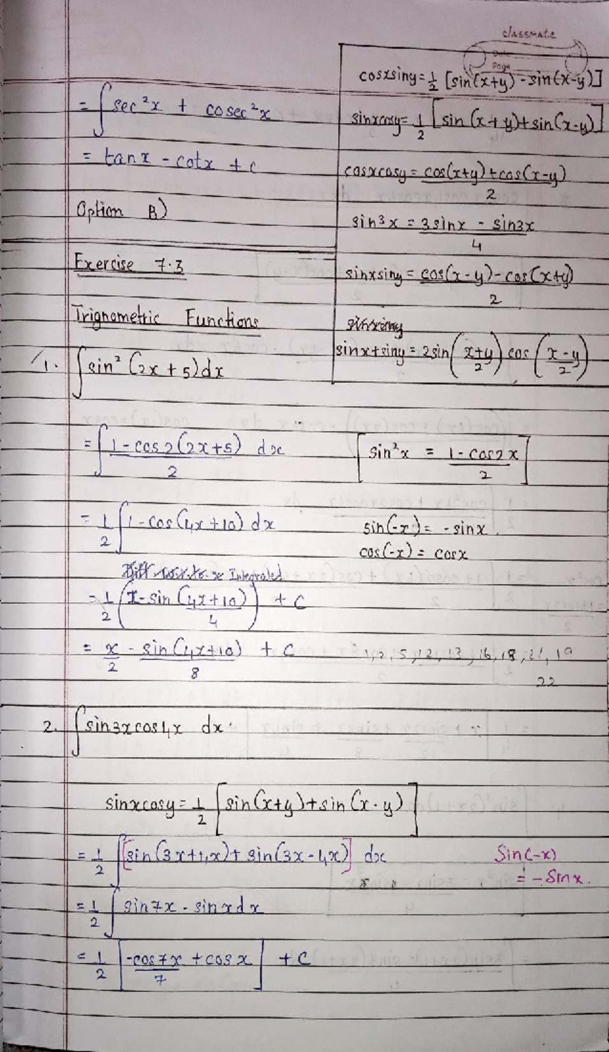 Maths Exercise 6.3 - Solutions and Explanations - Studocu