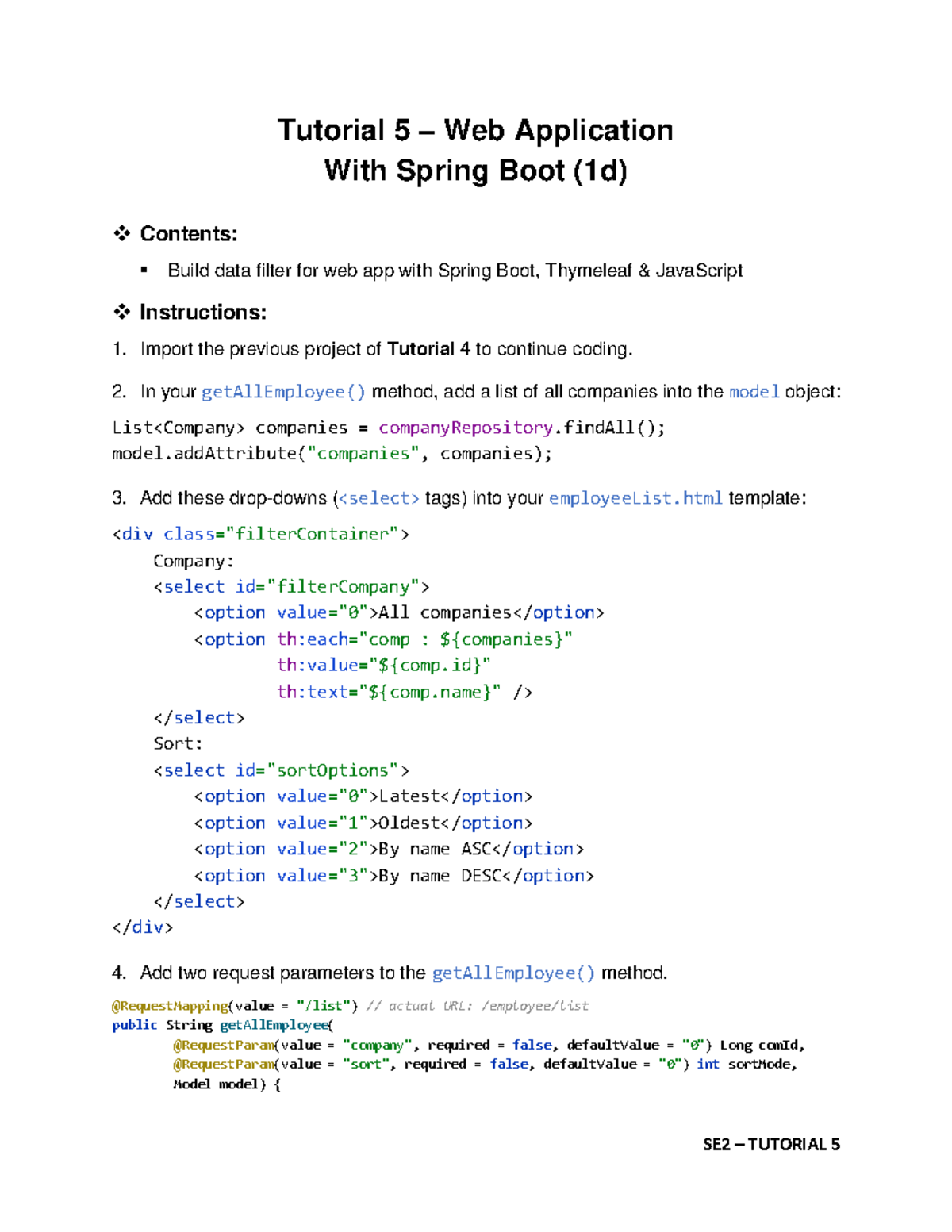 Tutorial 5 - jkdugieugfeg - Tutorial 5 – Web Application With Spring ...