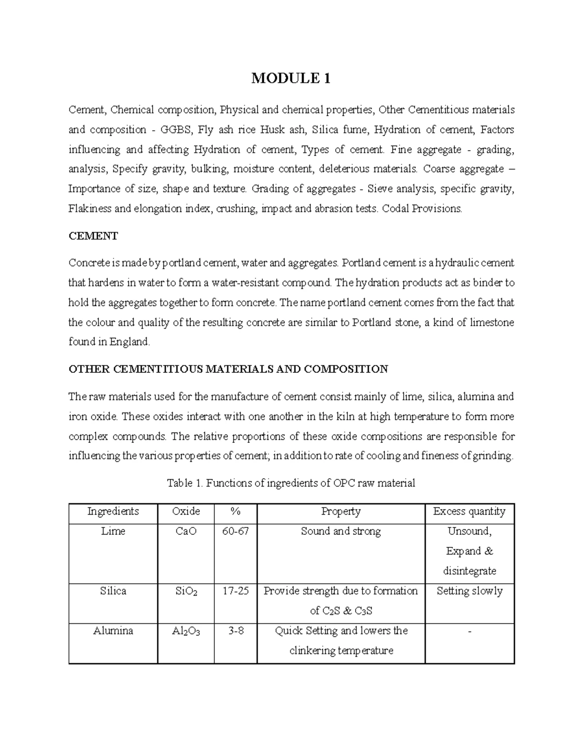 Module 1 WSWE - MODULE 1 – INTRODUCTION Syllabus Introduction: Water ...