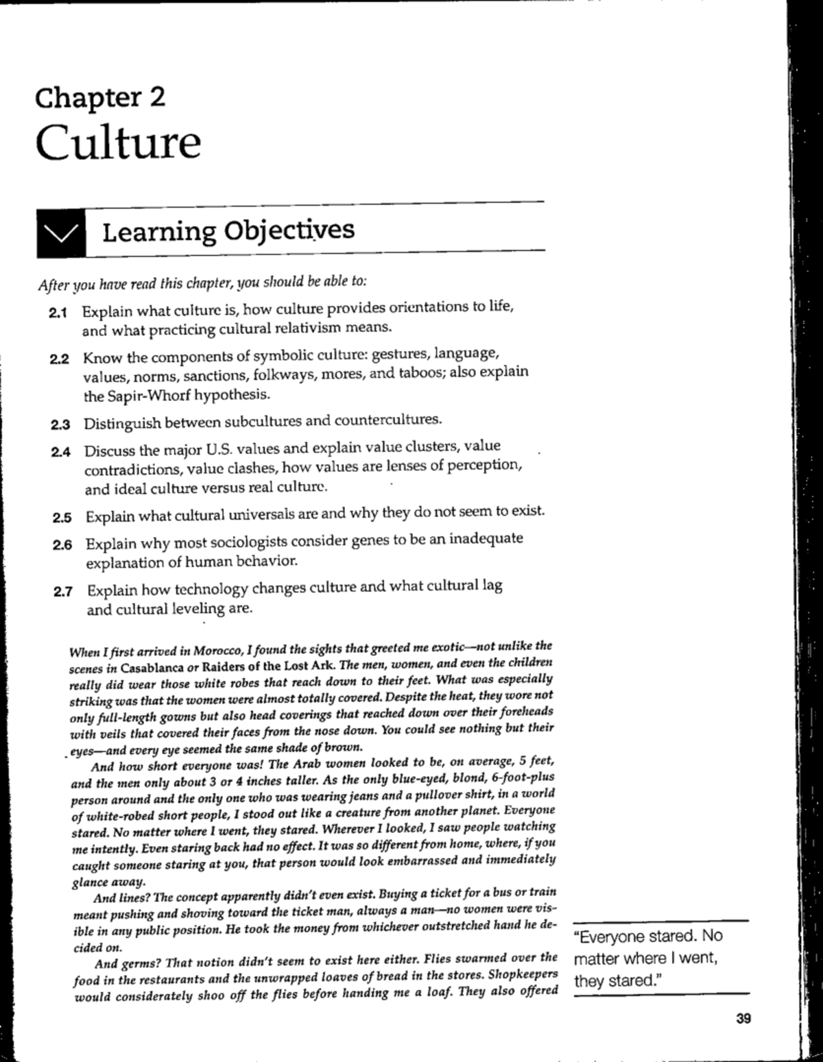 Chapter 2: Understanding Culture and Its Components in SOC 101 - Studocu