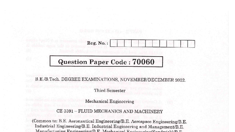 CE 3391 FMM Previous Year Question Papers and Solutions - Studocu
