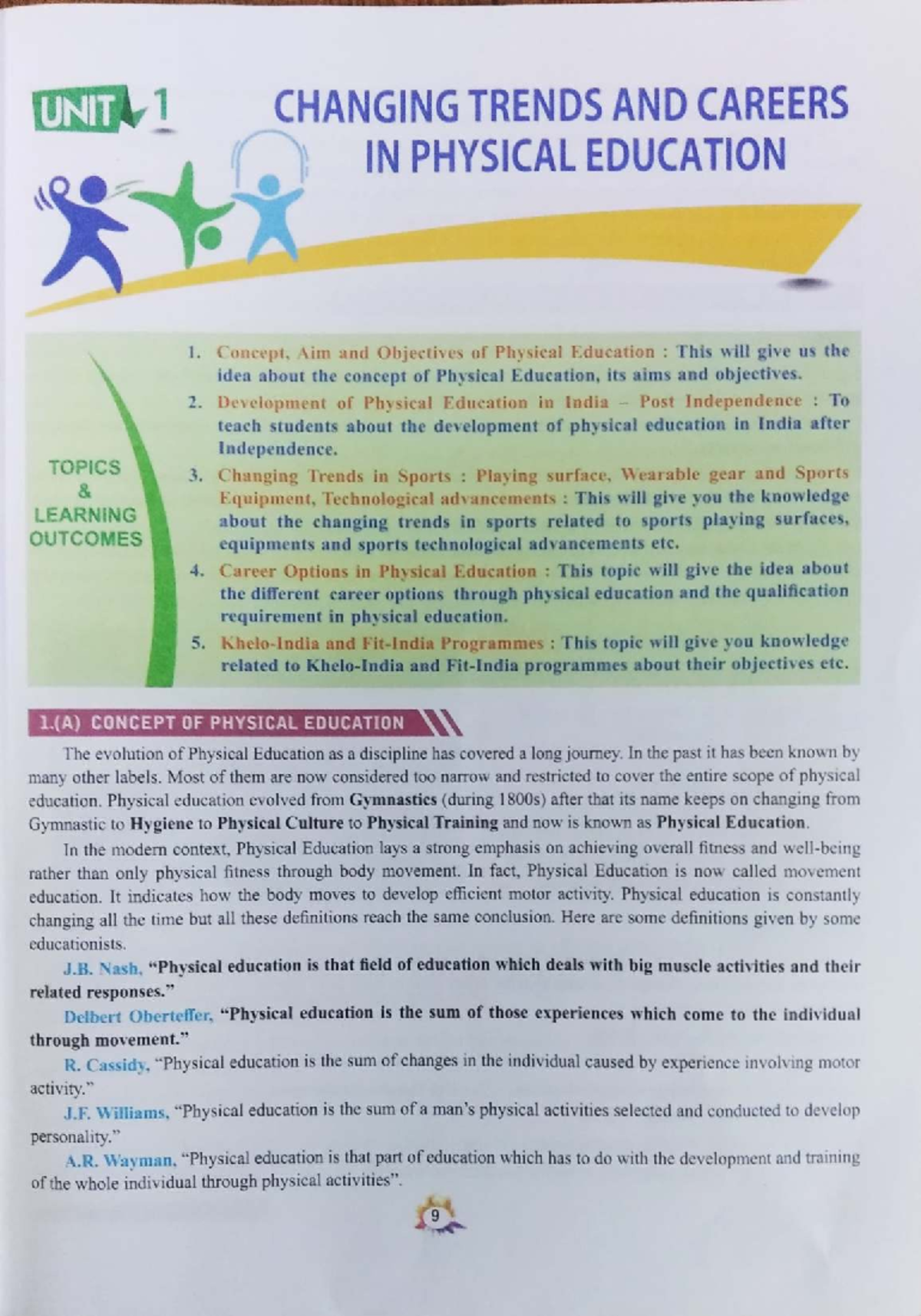Changing Trends and Career Options in Physical Education (PE101) - Studocu