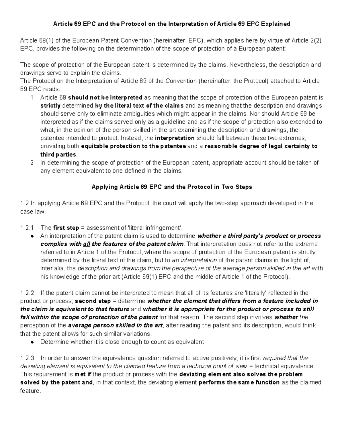 Understanding Article 69 EPC & Its Protocol: A Comprehensive Guide ...