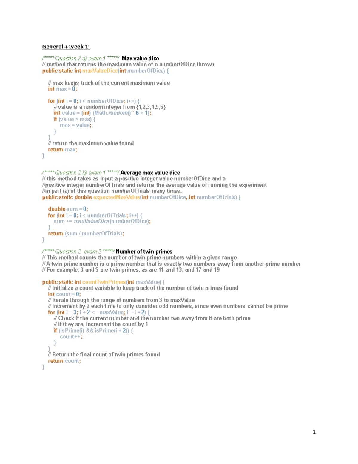 Notes for Exam Programming (CS101): Week 1 to Week 5 Overview - Studeersnel