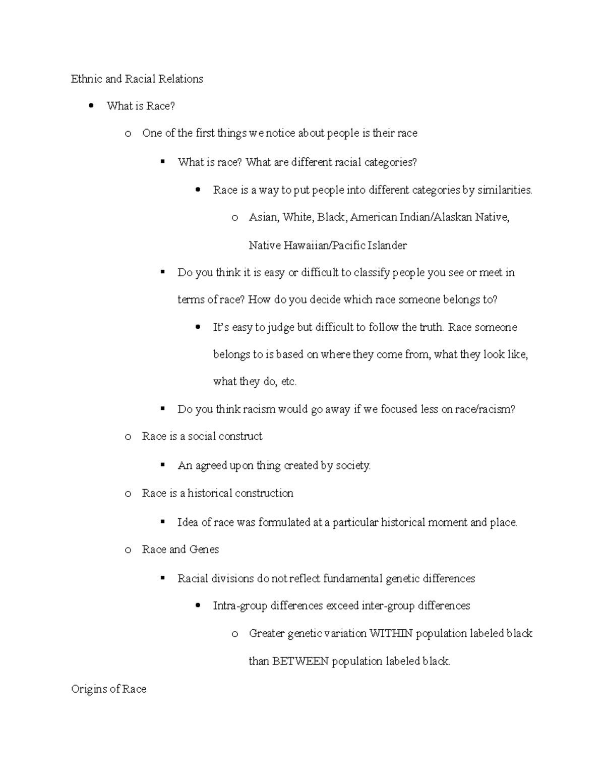 SOC 211: Understanding Race and Ethnic Relations - Key Concepts and ...