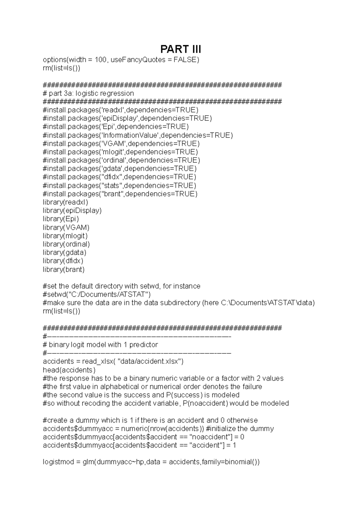 Logistic Regression and Survival Analysis - ATSTAT H3 Notes - Studocu