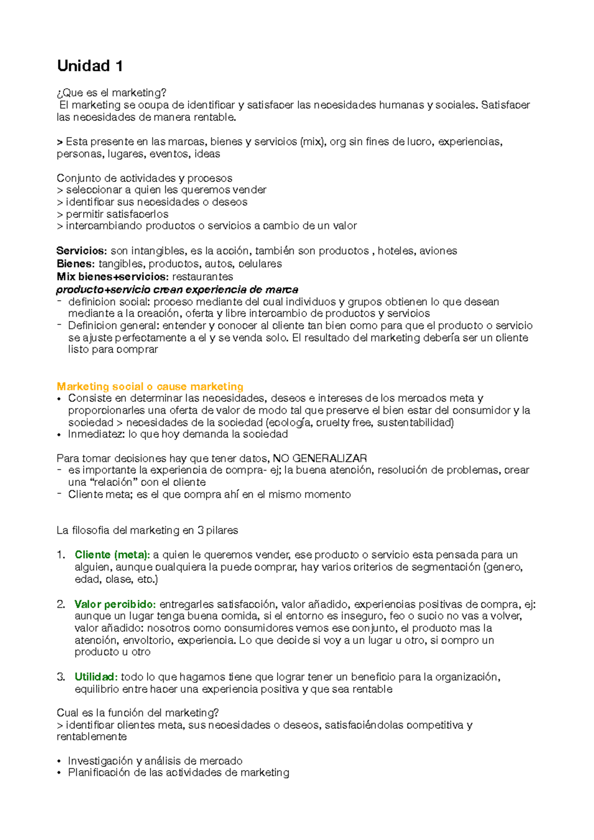 Resumen Parcial de Marketing U1-U4: Conceptos Clave y Estrategias - Studocu
