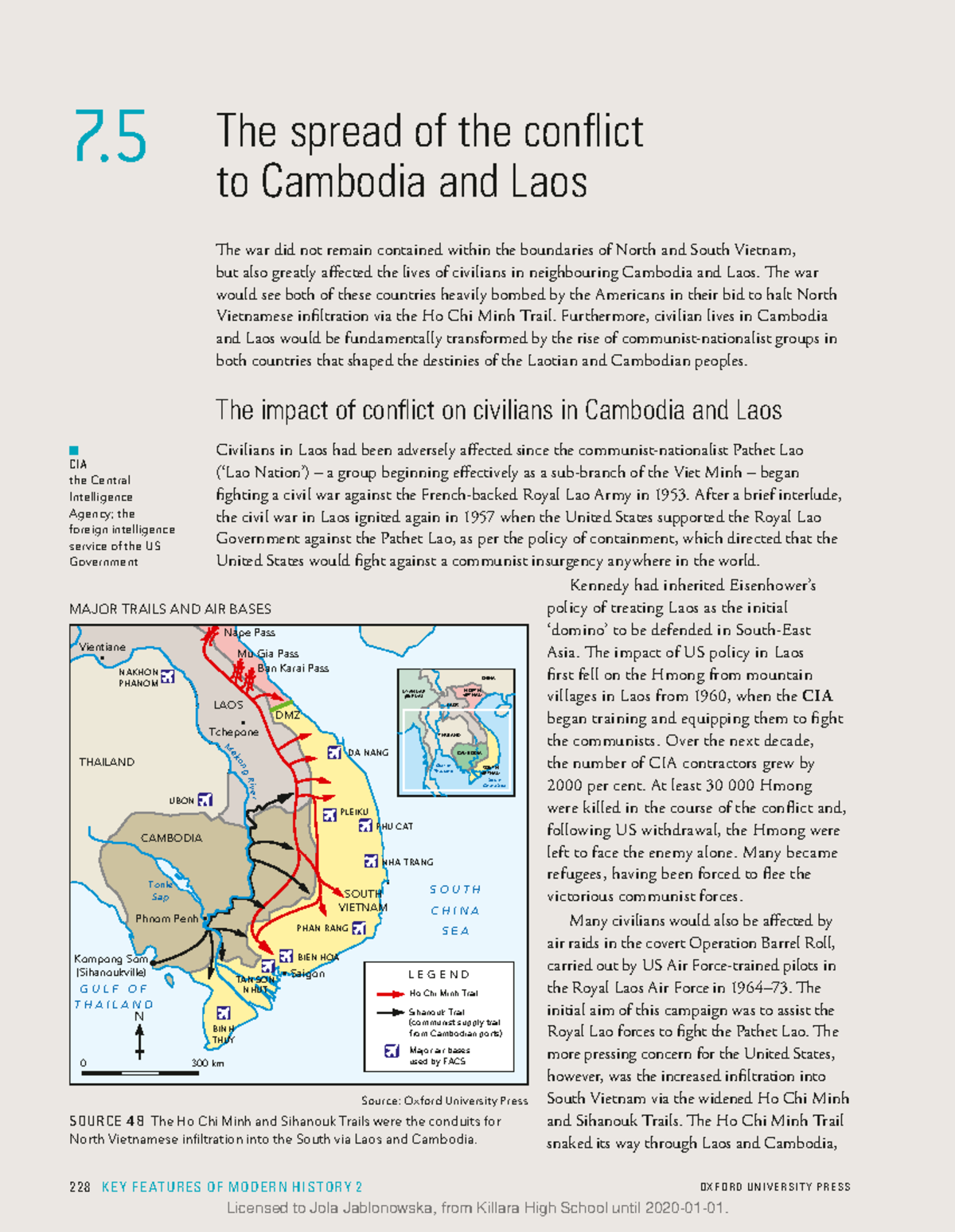 KFMH 5 ed - The Impact of the Vietnam War on Cambodia and Laos - Studocu
