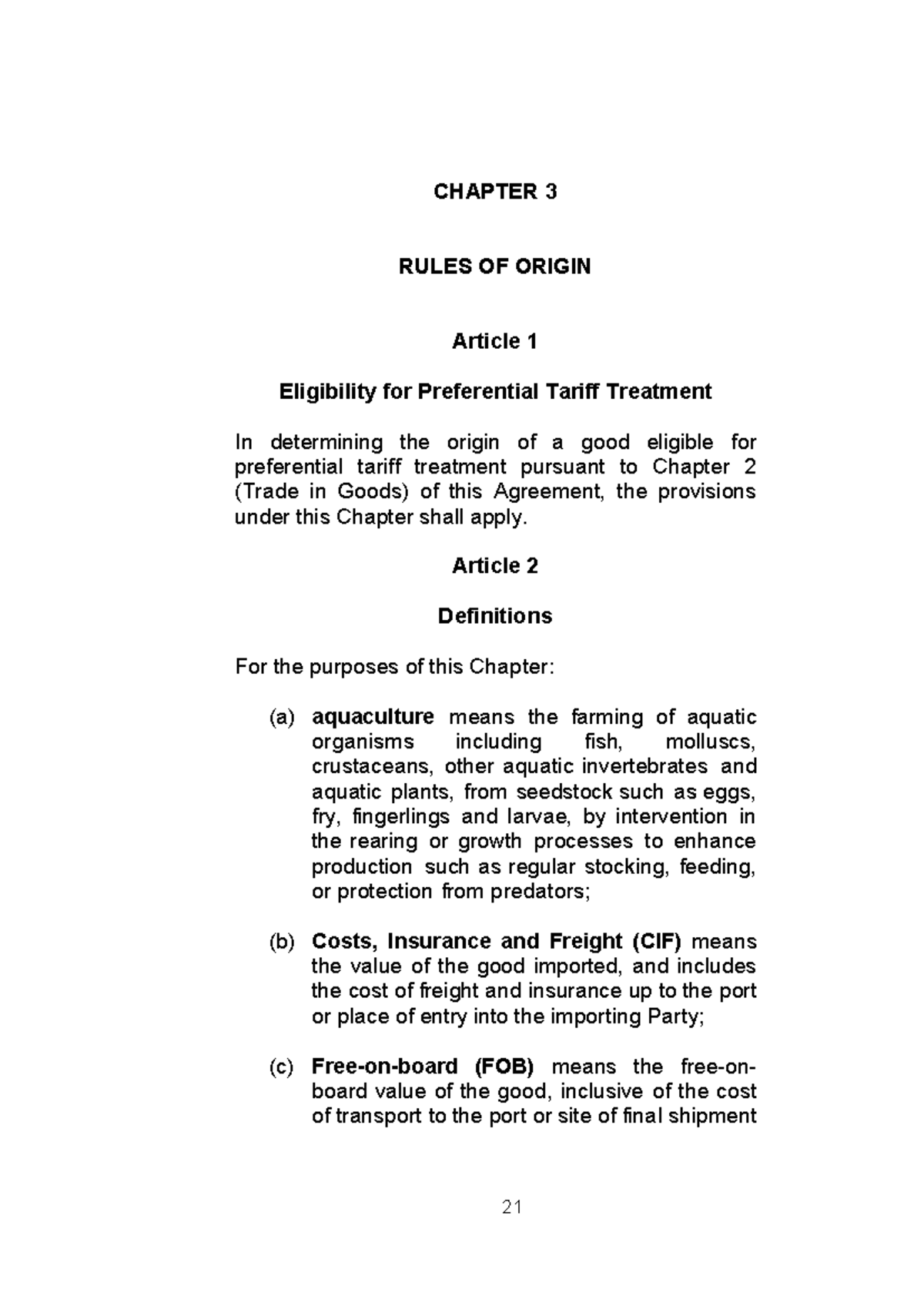 Ahkfta Chapter 3: Rules of origin and eligibility for preferential ...