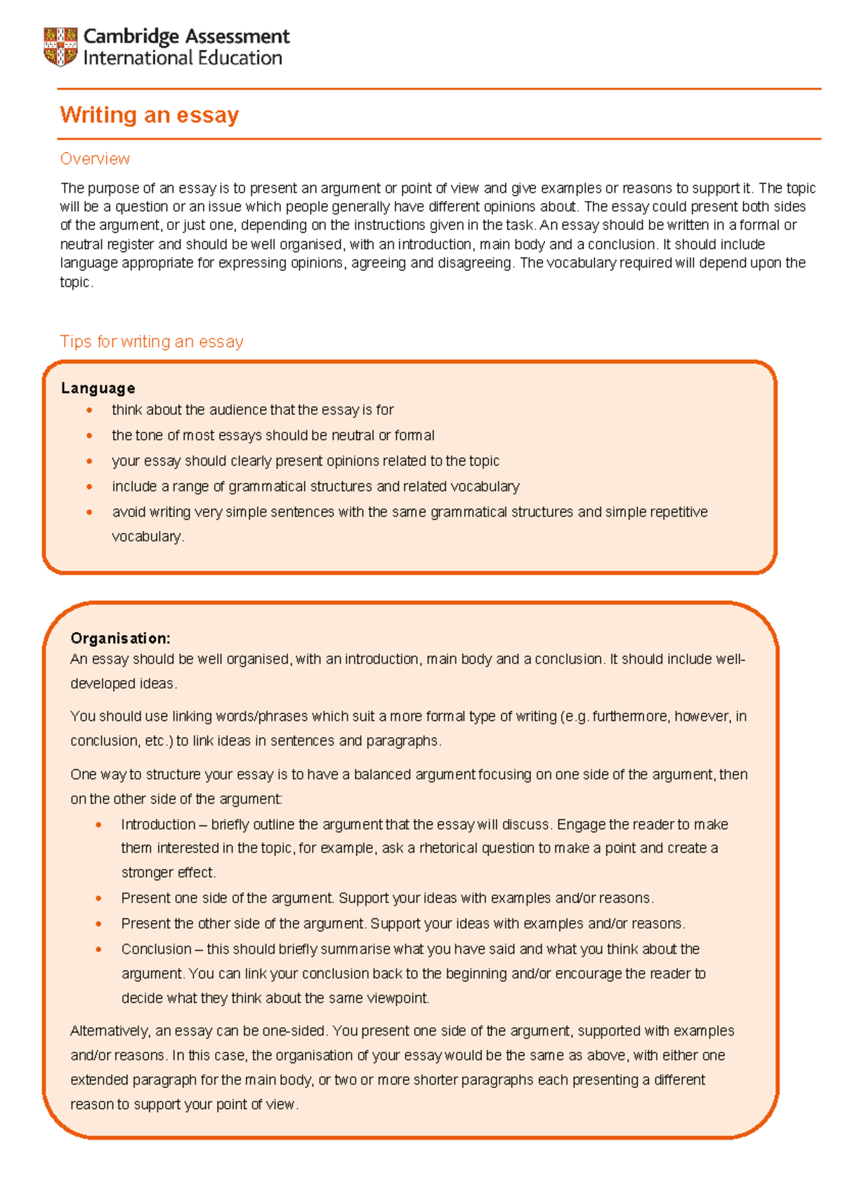 Essay Writing Guide: Structuring Arguments Effectively - Studocu