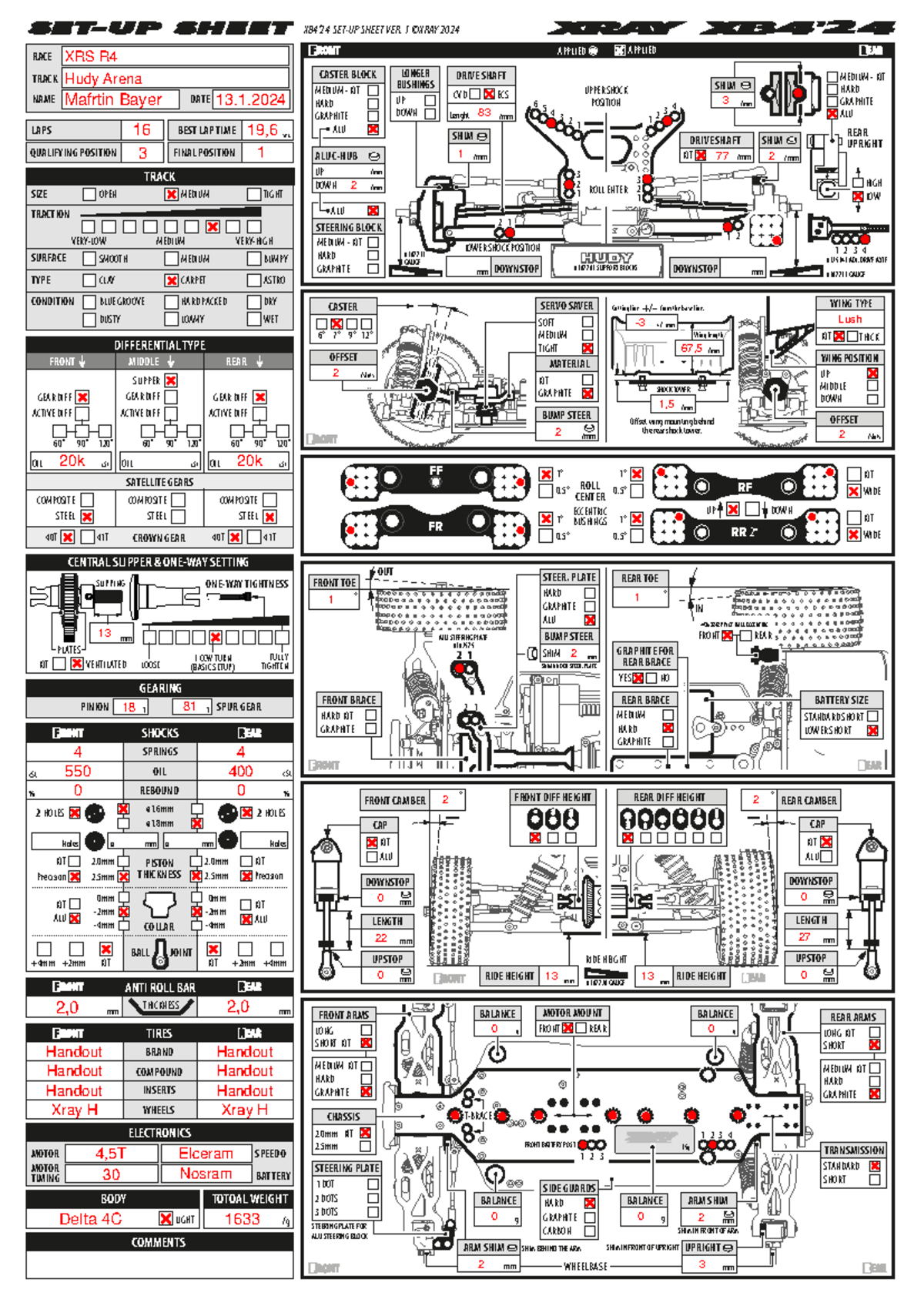 XB4'24 Race Set-Up Sheet - Version 1 (13.1.2024) - Studocu