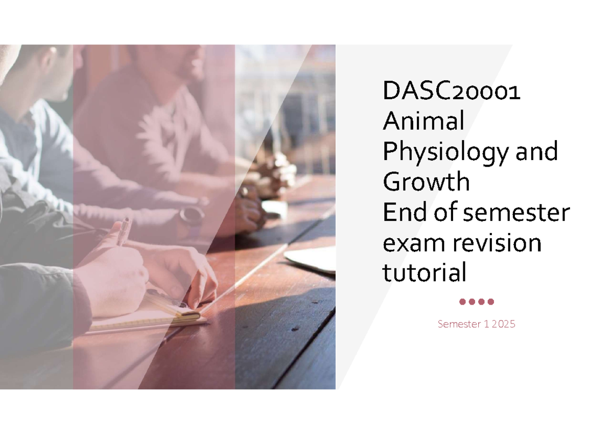ANSC2000 Final Exam Revision Guide for Semester 1 2025 - Studocu