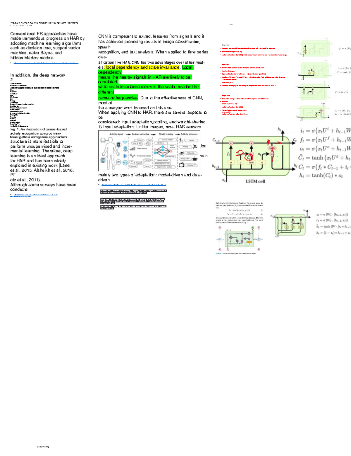 Project2: Human Activity Recognition with LSTM Networks - Notes - Studocu