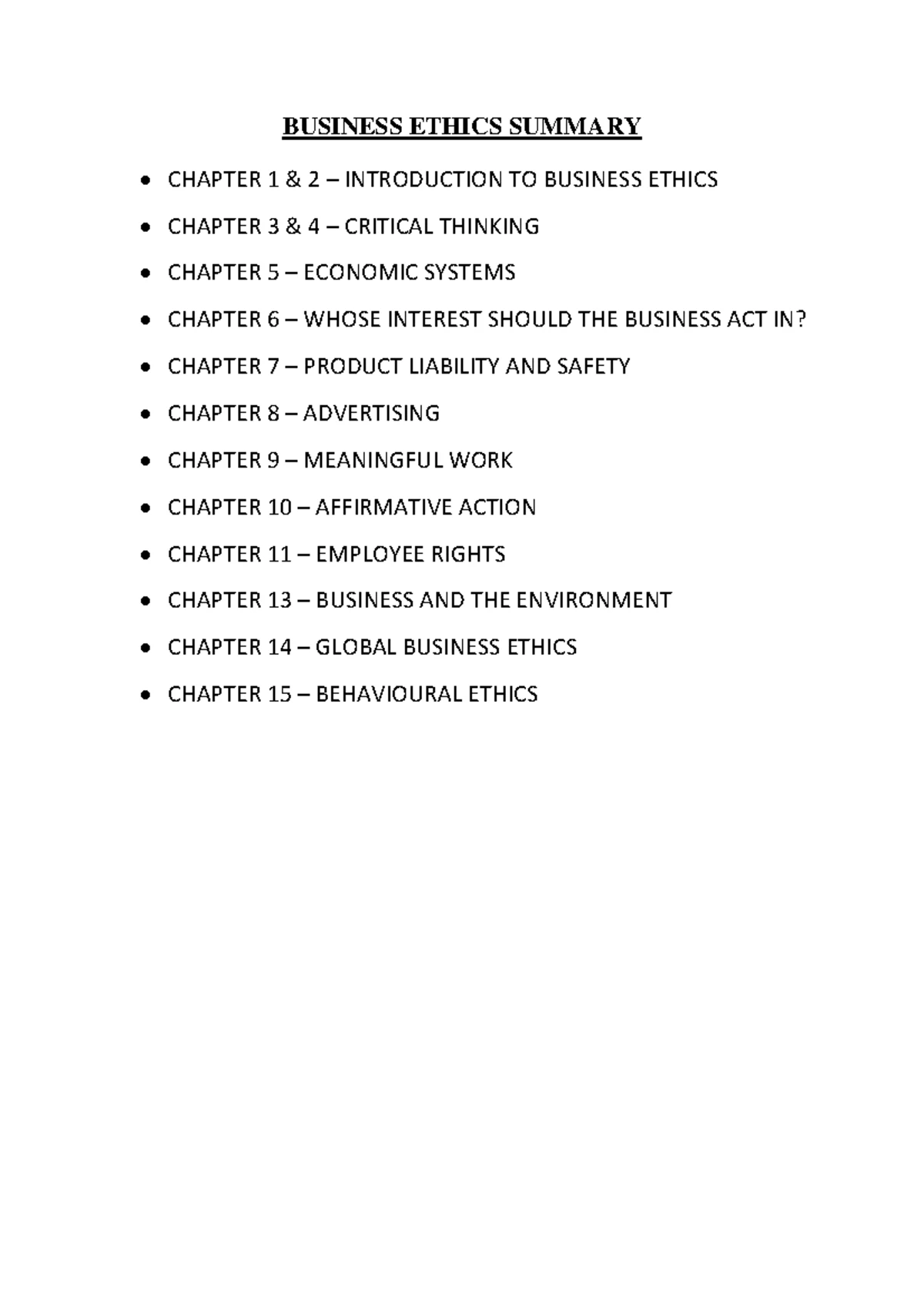 Business Ethics Overview: Key Concepts and Critical Thinking Principles ...