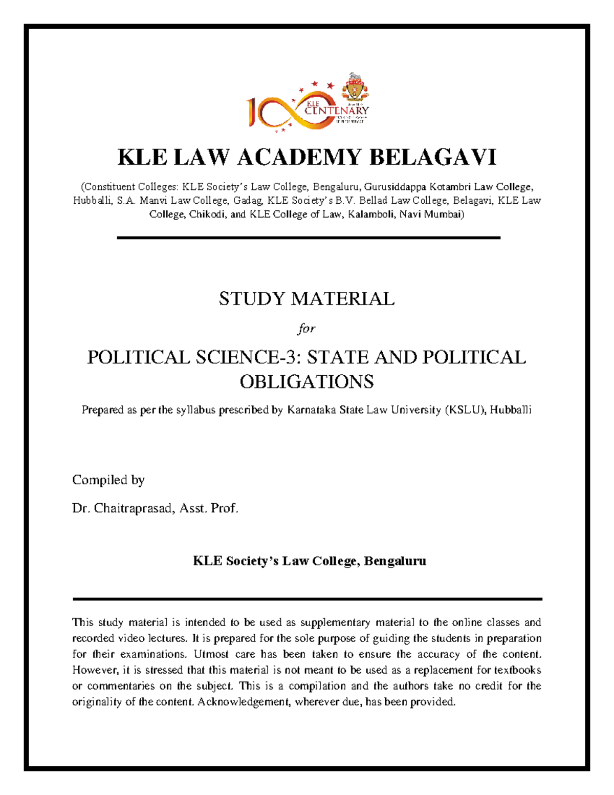 Political Science 3 - Comprehensive Study on State & Political ...