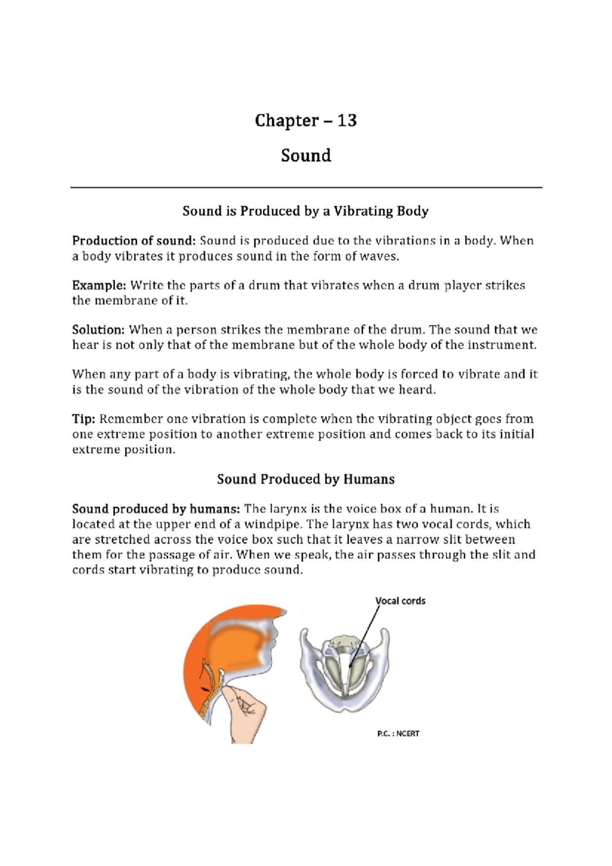 Chapter 13: Sound Production & Propagation - Notes for Physics 101 ...
