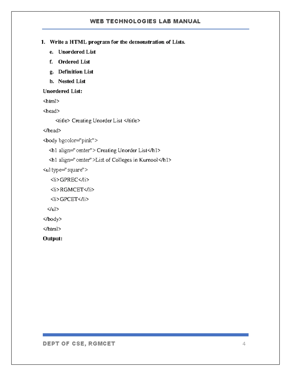 Web Programming (3160713) lab-manual Practicals - WEB Programming - GTU ...