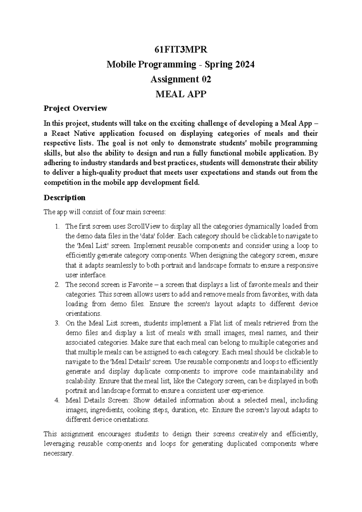 MPR - Assignment 02 - Meal app - 61FIT3MPR Mobile Programming - Spring ...