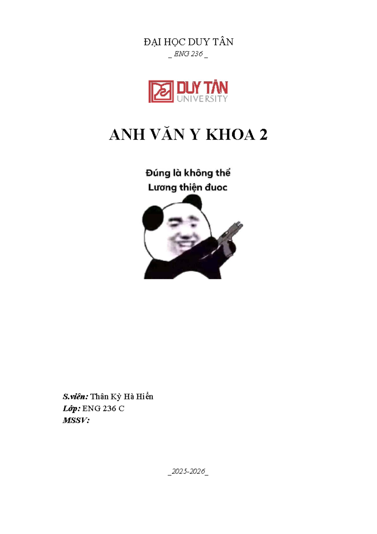 Bài Ghi Chú Anh Văn Y Khoa 2 - ENG 236C - Studocu