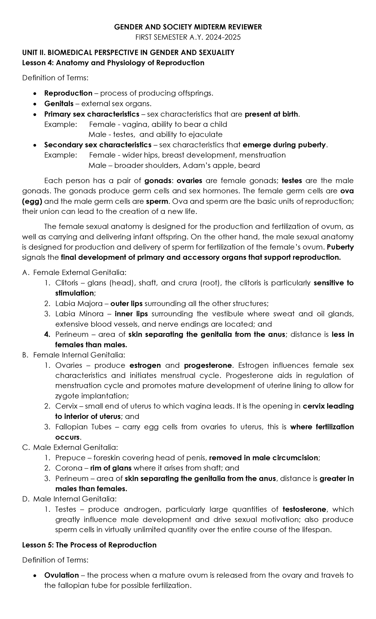 Gender-and-Society- Midterm- Reviewer - GENDER AND SOCIETY MIDTERM ...