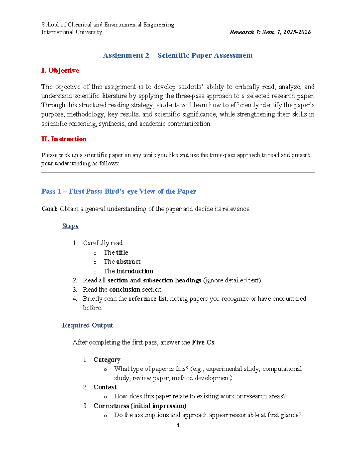 Research 1: Sem. 1 - Assignment 2 Scientific Paper Assessment - Studocu