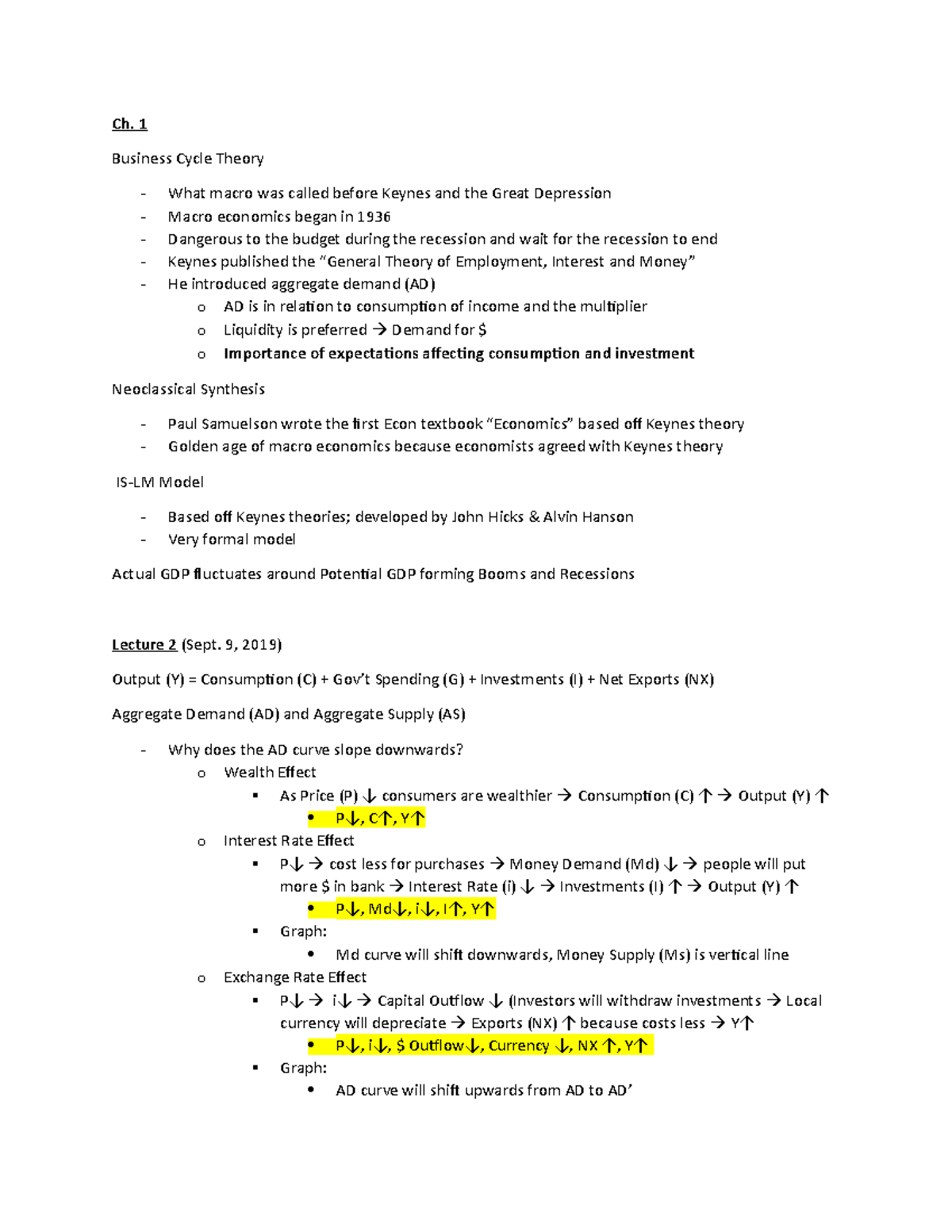 Lecture Notes - Economic Theory and Policy (ECO 101) - Studocu