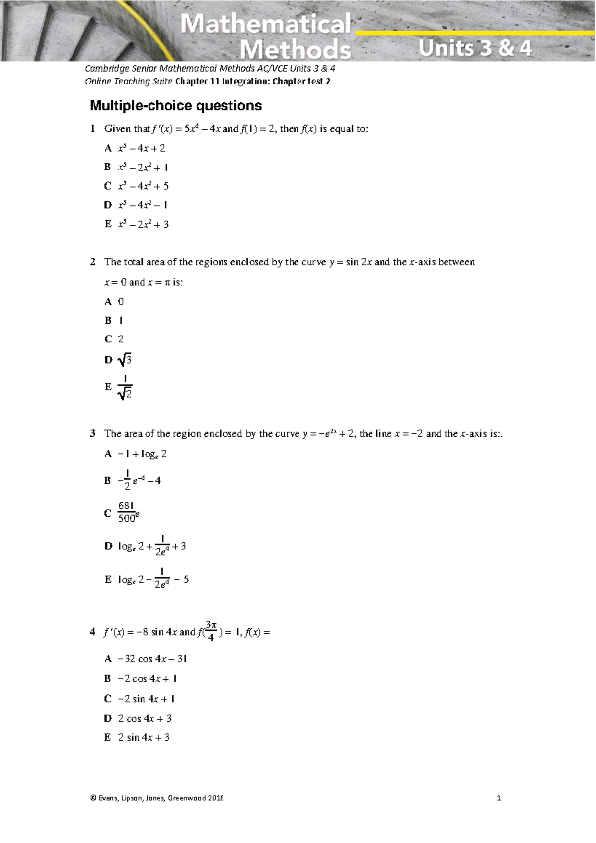Chapter 11 test - Online Teaching Suite Chapter 11 Integration: Chapter ...