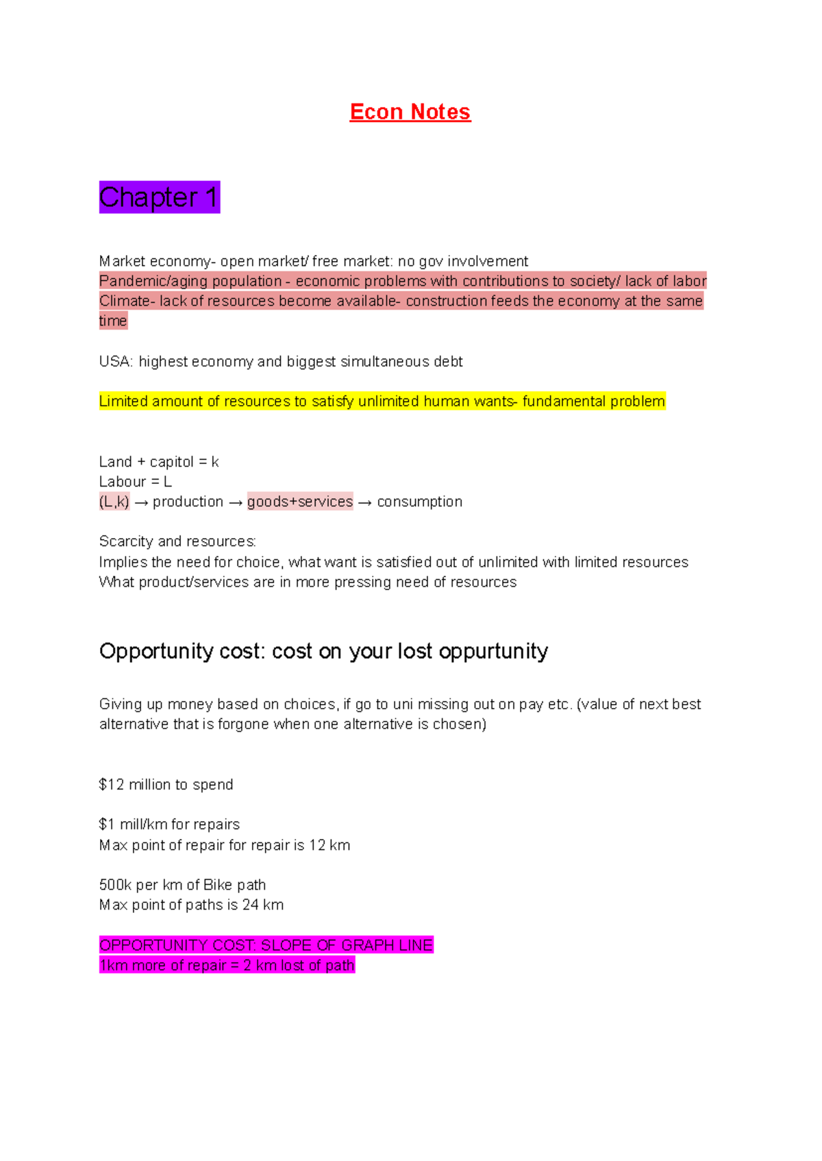 Econ 101 Lecture Notes: Market Dynamics and Economic Principles - Studocu