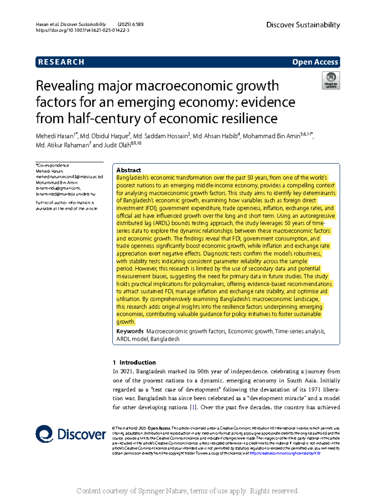 ECON 3505 Lecture 9: Key Macroeconomic Growth Factors in Emerging ...