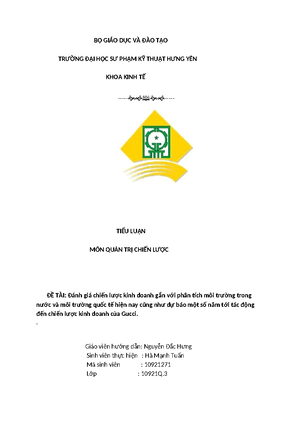 [Solved] tiu lun i cng mi trng v thc trng tng trng GDP Vit Nam - Quản ...