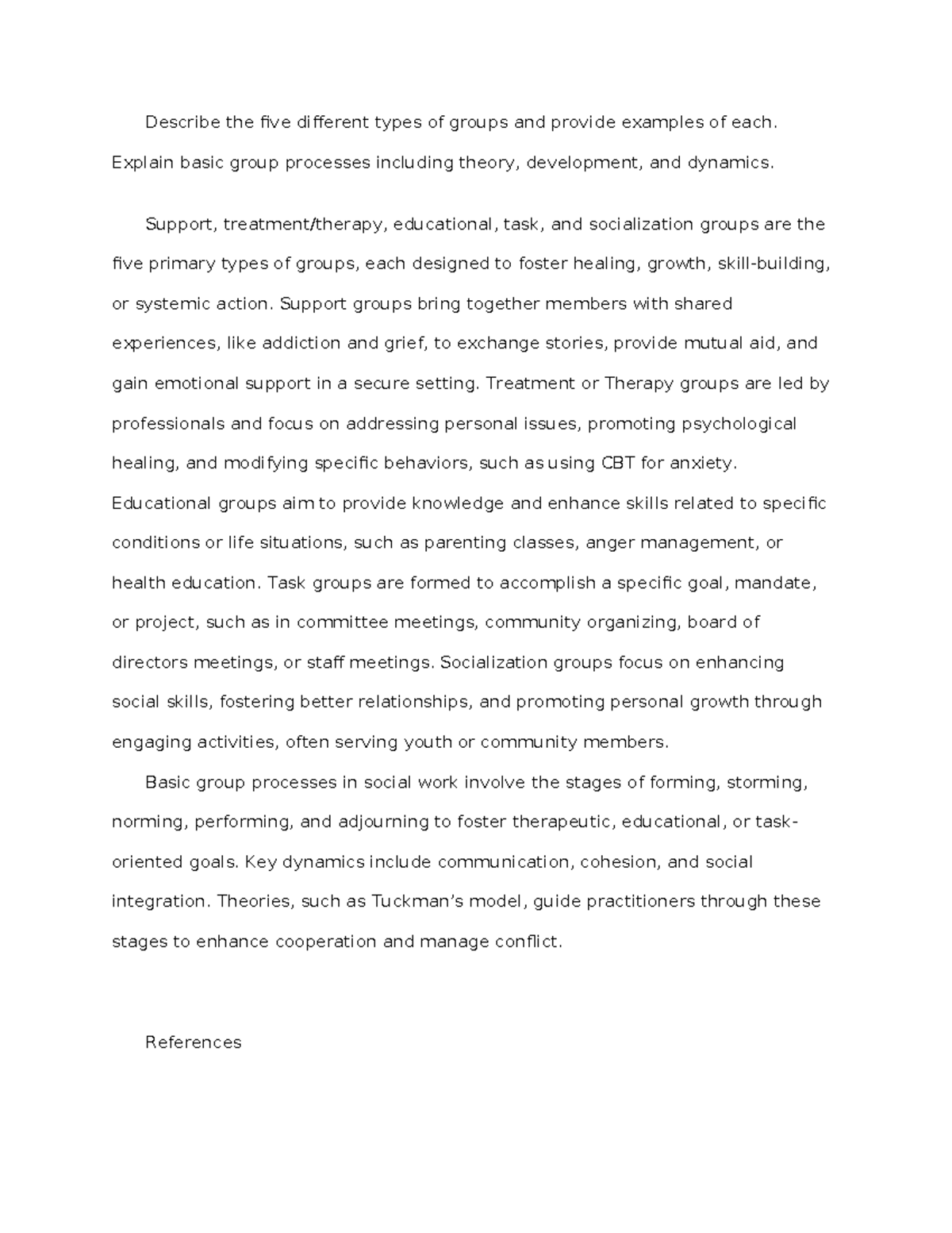 Types of Groups in Social Work: Support, Educational, Task & More - Studocu