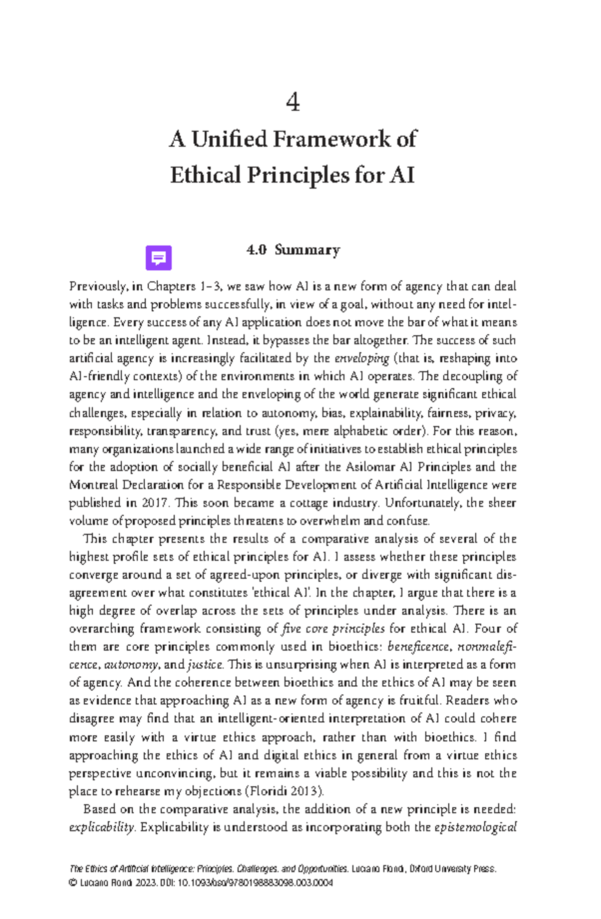 A Unified Framework of Ethical Principles for AI: Analysis ...