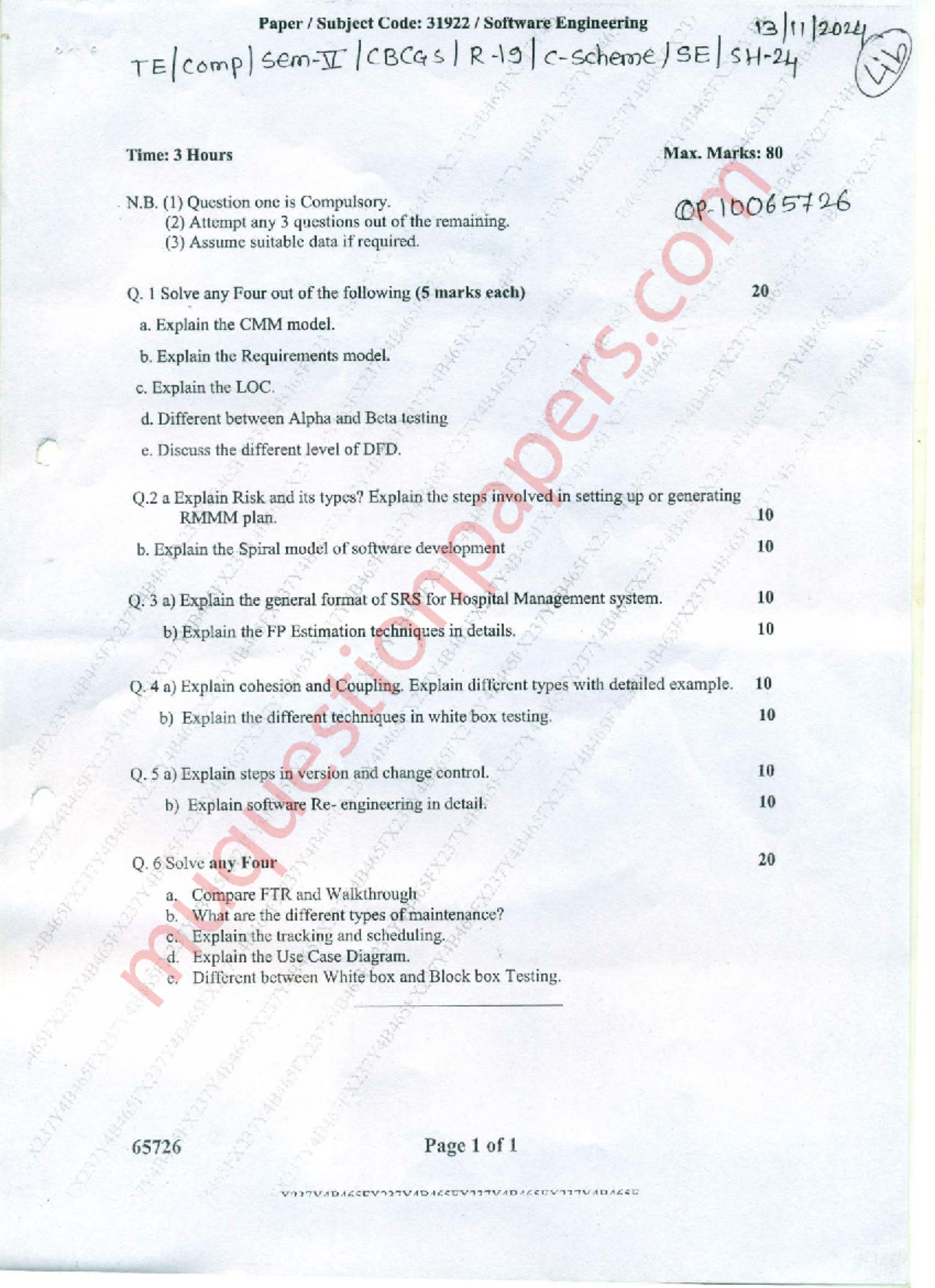 Software Engineering I (31922) Final Exam Guide - Dec 2024 - Studocu